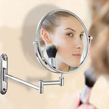 Mirrors: Fin Bath Mirror 1X/5X Magnification Wall Mounted Adjustable Makeup Mirror Arm Extend