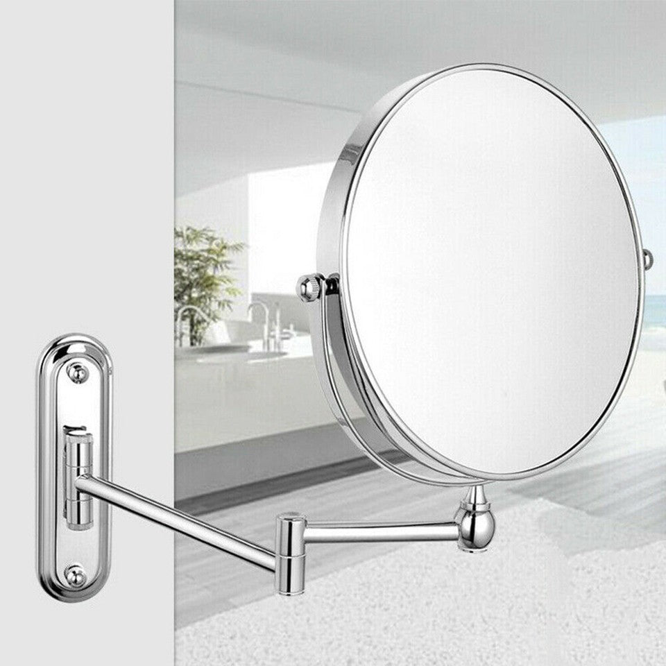 Mirrors: Fin Bath Mirror 1X/5X Magnification Wall Mounted Adjustable Makeup Mirror Arm Extend