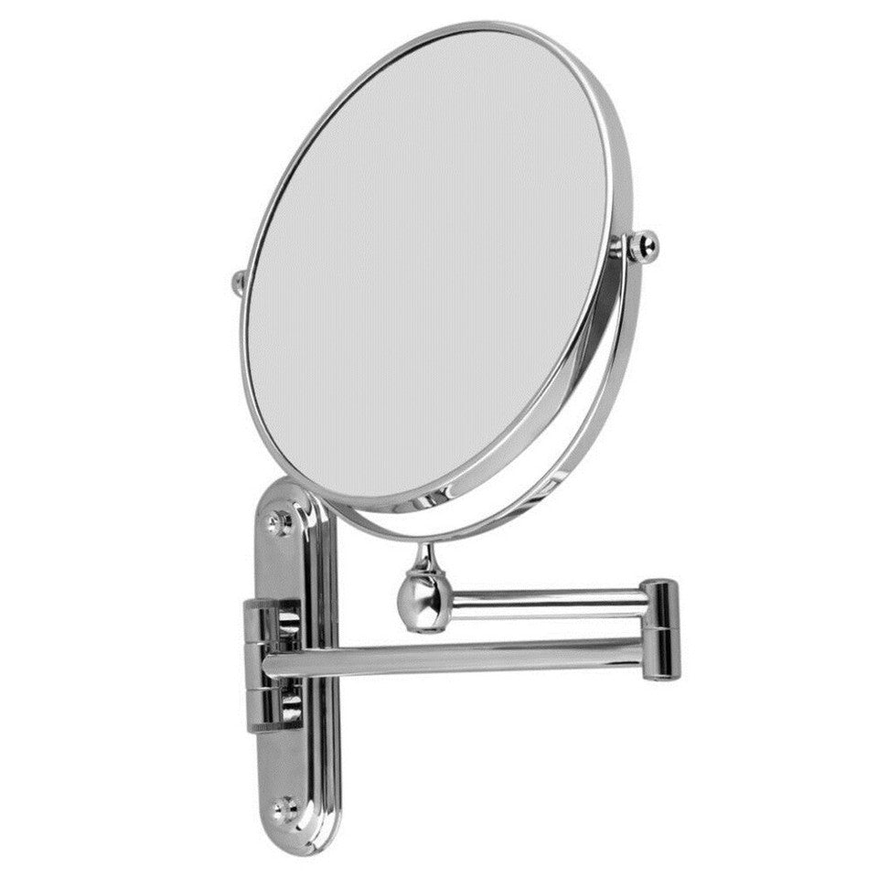 Mirrors: Fin Bath Mirror 1X/5X Magnification Wall Mounted Adjustable Makeup Mirror Arm Extend