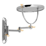 Makeup Mirrors: Extendable Wall-Mounted Makeup Mirror with 10× Magnification, Double-Sided
