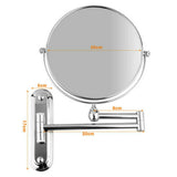 Makeup Mirrors: Extendable Wall-Mounted Makeup Mirror with 10× Magnification, Double-Sided
