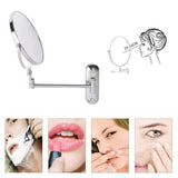 Makeup Mirrors: Extendable Wall-Mounted Makeup Mirror with 10× Magnification, Double-Sided
