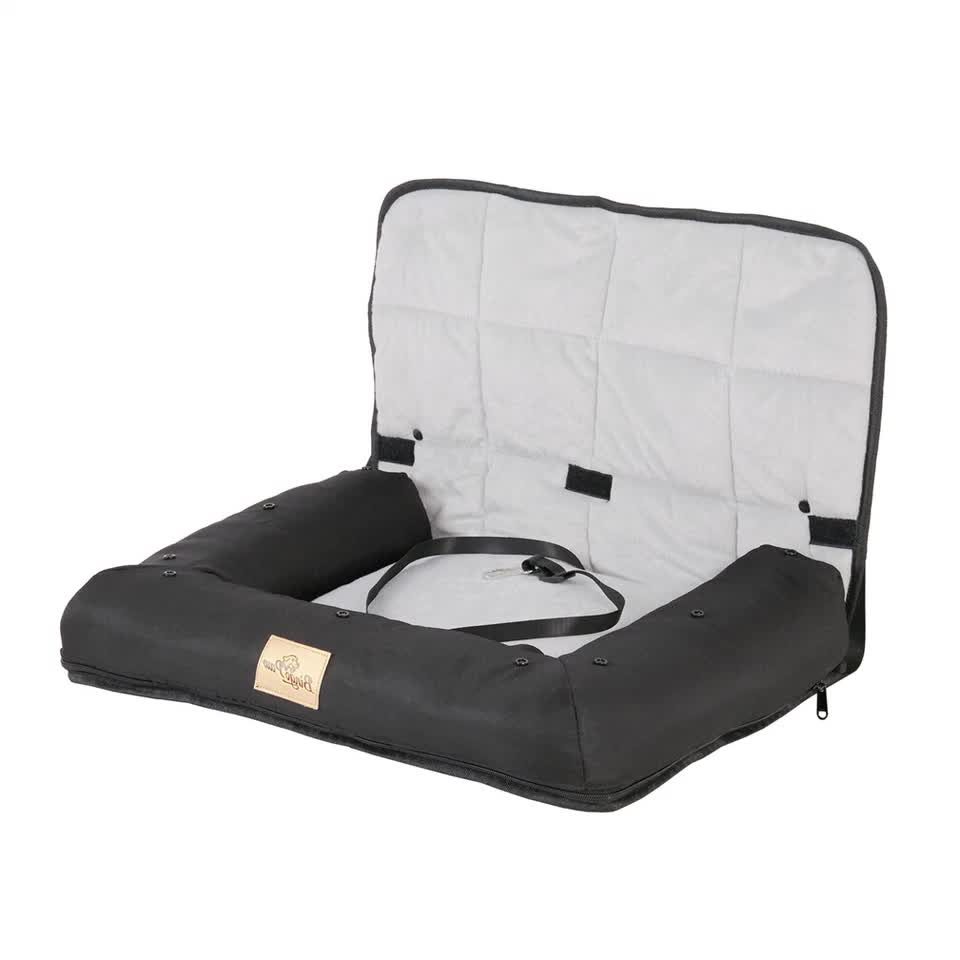 Dog Carriers & Crates: Waterproof Dog Car Seat Bed with Safety Belt