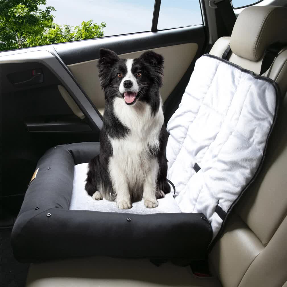 Medium Sized Waterproof Dog Car Seat Bed with Safety Belt