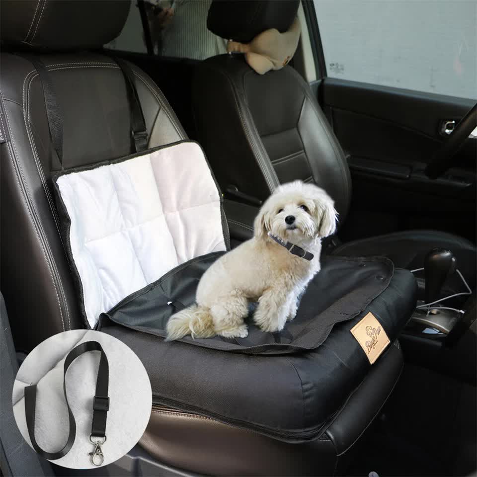 Medium Sized Waterproof Dog Car Seat Bed with Safety Belt