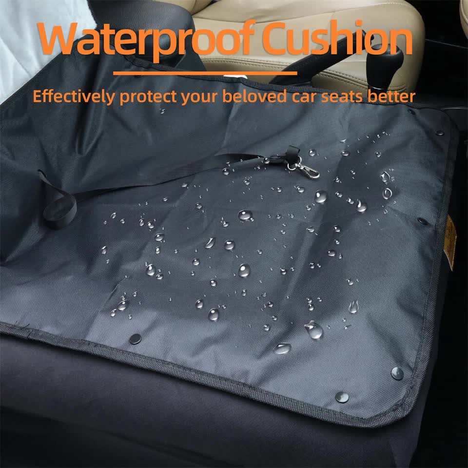 Small Waterproof Dog Car Seat Bed with Safety Belt