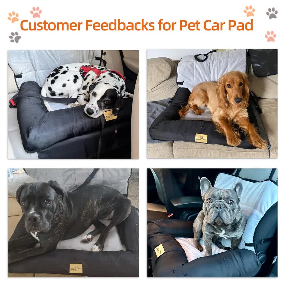 Small Waterproof Dog Car Seat Bed with Safety Belt