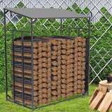 Gardening Accessories: FIN Heavy Duty Firewood Log Rack Large Storage Holder Shed Rack Outdoor Garden Yard