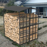 Gardening Accessories: FIN Heavy Duty Firewood Log Rack Large Storage Holder Shed Rack Outdoor Garden Yard