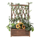 Garden Beds & Planters: Extra Large Wooden Raised Plant Bed Garden Elevated Planter Box with Trellis