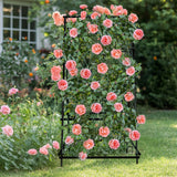 Garden Beds & Planters: FIN Metal Garden Trellis Arch Climbing Plants Grow Support Frame with Ground Spikes