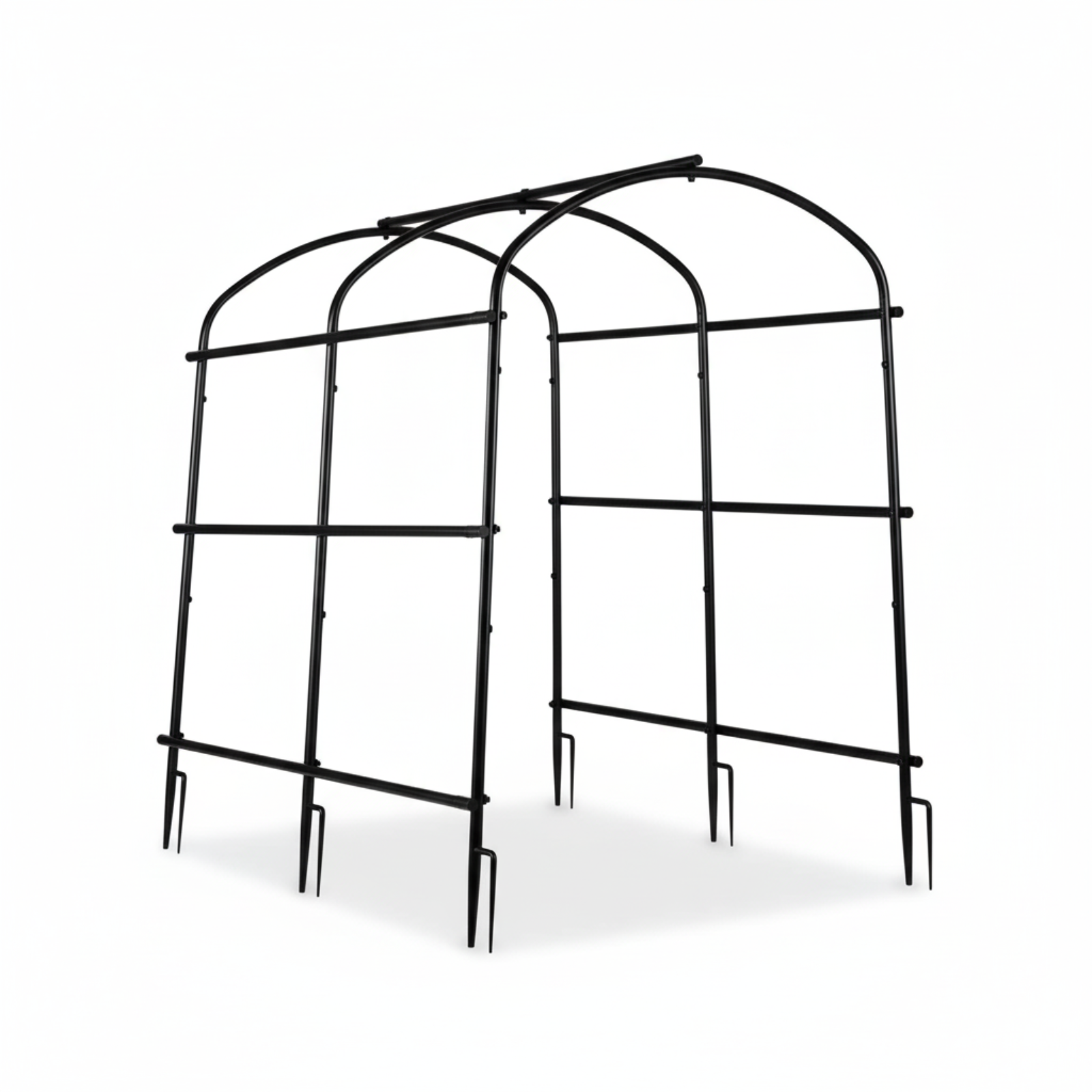 Garden Beds & Planters: P&P Black & Green U-Frame Metal Garden Trellis with Nylon Netting Heavy Duty Plant Support