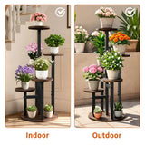 Multi-Tier Flower Plant Stand Industrial Metal Garden Flower Pots Rack AU
