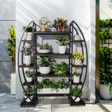 Gardening Accessories: FIN 8Tier Jumbo Plant Stand Vase Shape Flower Bonsai Pot Display Rack Indoor Outdoor