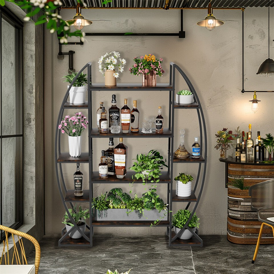 Gardening Accessories: FIN 8Tier Jumbo Plant Stand Vase Shape Flower Bonsai Pot Display Rack Indoor Outdoor