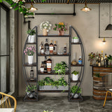 Gardening Accessories: FIN 8Tier Jumbo Plant Stand Vase Shape Flower Bonsai Pot Display Rack Indoor Outdoor