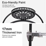 Gardening Accessories: Metal Plant Stand Rack 4Tier Indoor Flower Pot Stand with Wheels for Living Room