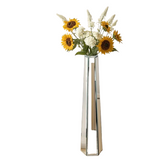 Vases & Table Decor: Large Silver Floor Vase 30 Inch Tall Glass Vase for Living Room Decoration & Branch Display