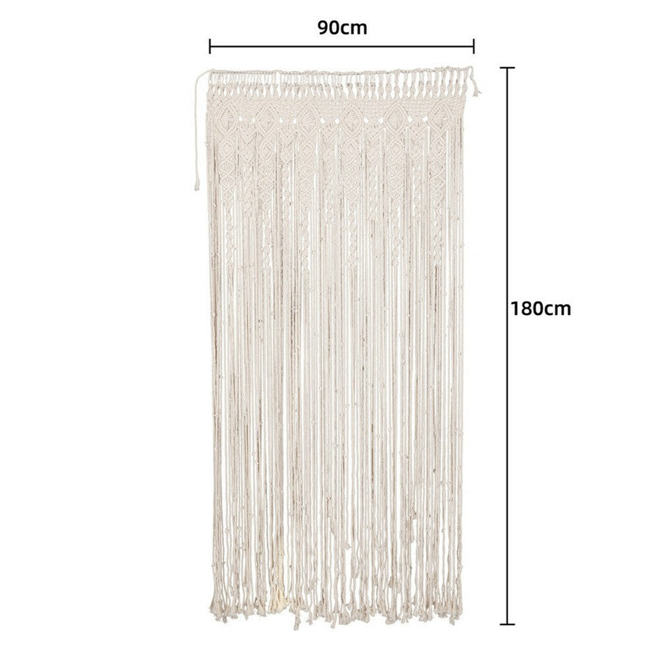 Other Wedding Decorations: Boho Chic Macrame Tapestry Wedding Backdrop Arch Door Window Hanging Curtains