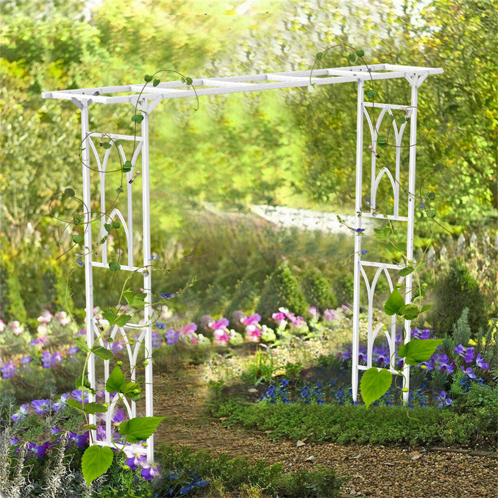 Decorative Metal Garden Trellis Arch Durable Steel Tubing Wedding Party Archway