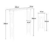 Decorative Metal Garden Trellis Arch Durable Steel Tubing Wedding Party Archway