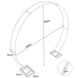 P&P Round Arch Backdrop Stand for Wedding Party Metal Pipe Frame Archway Decoration Indoor Outdoor Double Rails