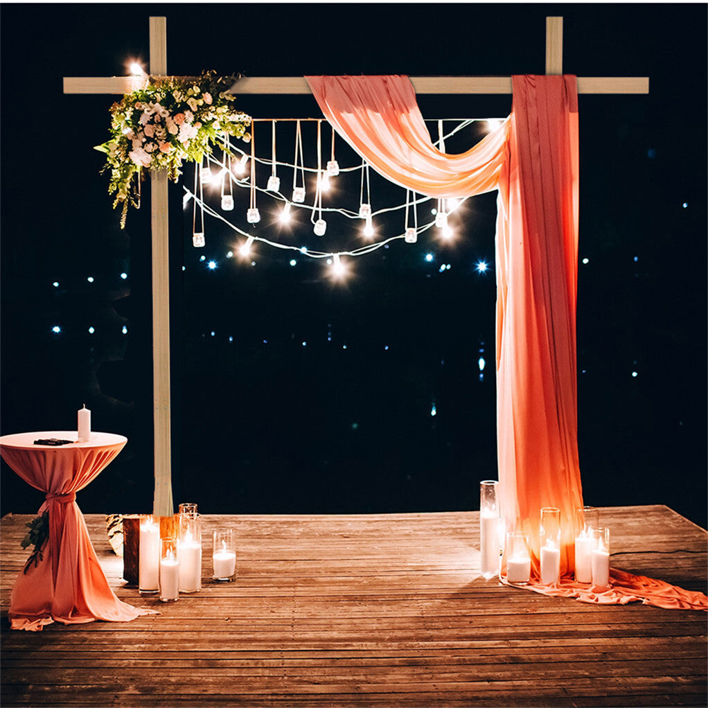 Other Wedding Decorations: Heavy Duty Square Wedding Arch Wooden Backdrop Stand Balloon Floral Arch Frame