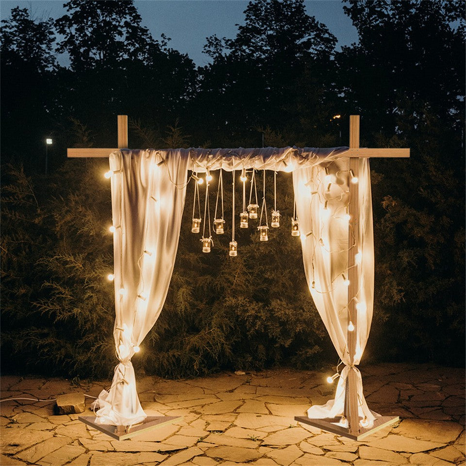 Other Wedding Decorations: Heavy Duty Square Wedding Arch Wooden Backdrop Stand Balloon Floral Arch Frame