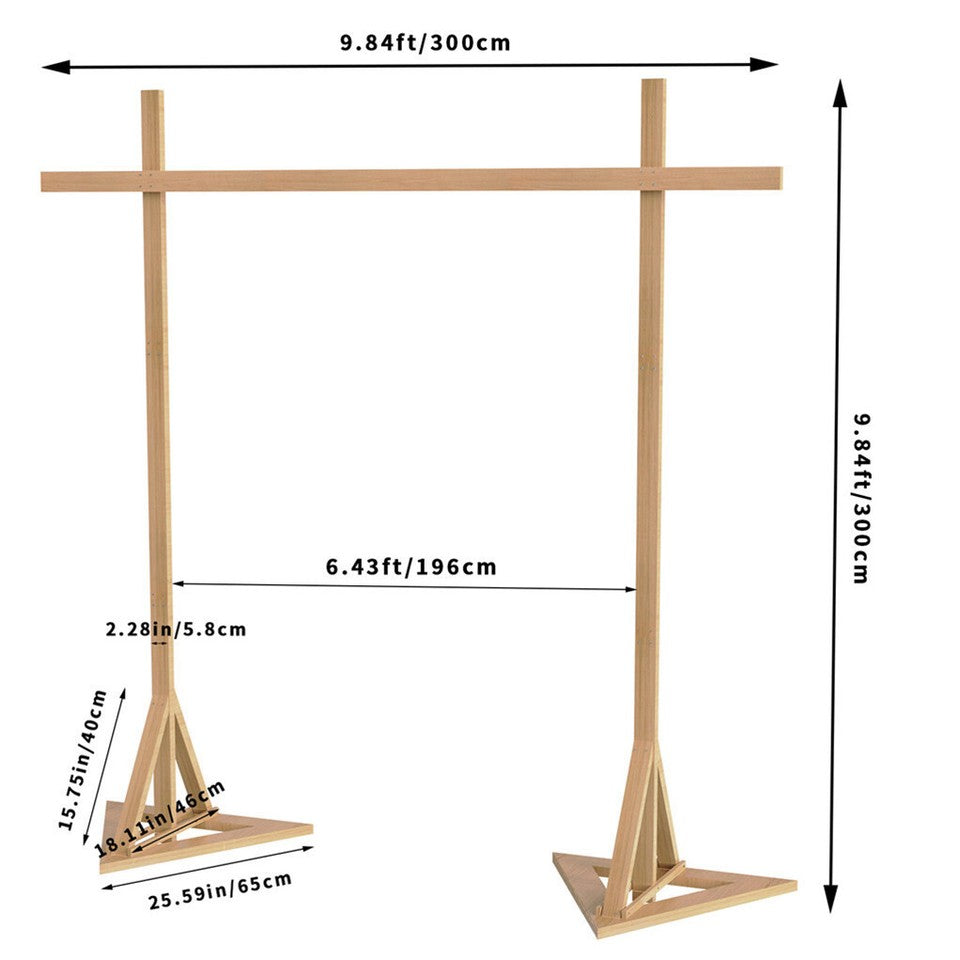Other Wedding Decorations: Heavy Duty Square Wedding Arch Wooden Backdrop Stand Balloon Floral Arch Frame
