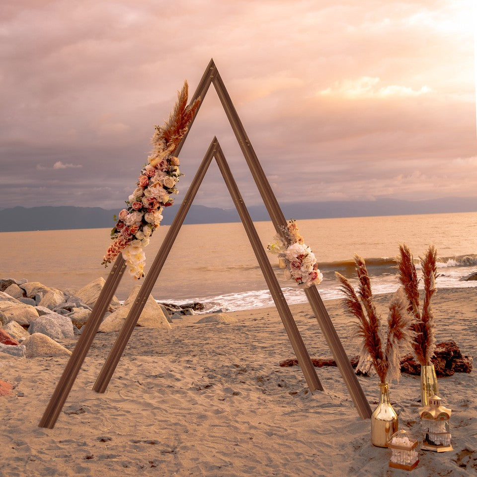 Other Wedding Decorations: Set of 2 Nesting Wood Wedding Arch Huge Decorative Garden Wedding Backdrop Stand