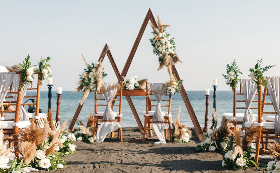 Other Wedding Decorations: Set of 2 Nesting Wood Wedding Arch Huge Decorative Garden Wedding Backdrop Stand