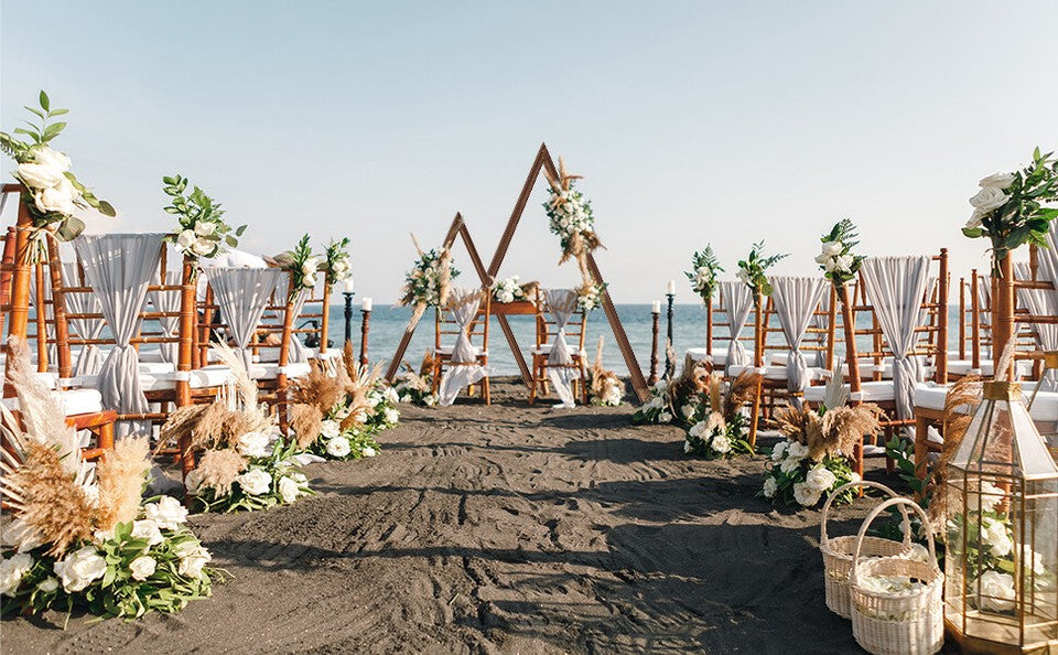 Other Wedding Decorations: Set of 2 Nesting Wood Wedding Arch Huge Decorative Garden Wedding Backdrop Stand