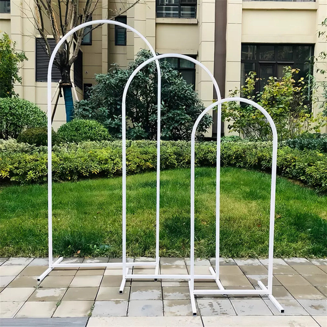 Other Wedding Decorations: Fin Set Of 3 Wedding Arch Balloon Frame Metal Arch Backdrop Stand Birthday Party