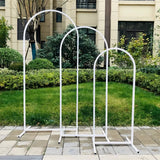 Other Wedding Decorations: Fin Set Of 3 Wedding Arch Balloon Frame Metal Arch Backdrop Stand Birthday Party