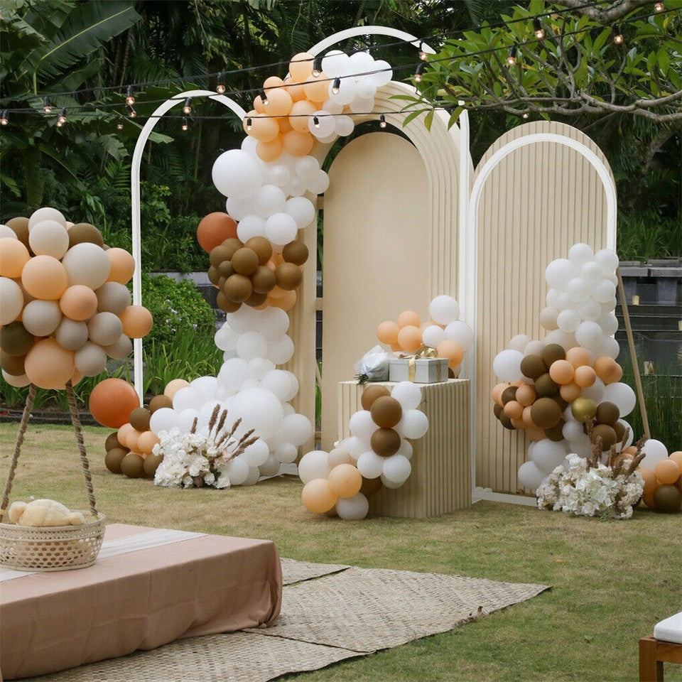 Other Wedding Decorations: Fin Set Of 3 Wedding Arch Balloon Frame Metal Arch Backdrop Stand Birthday Party