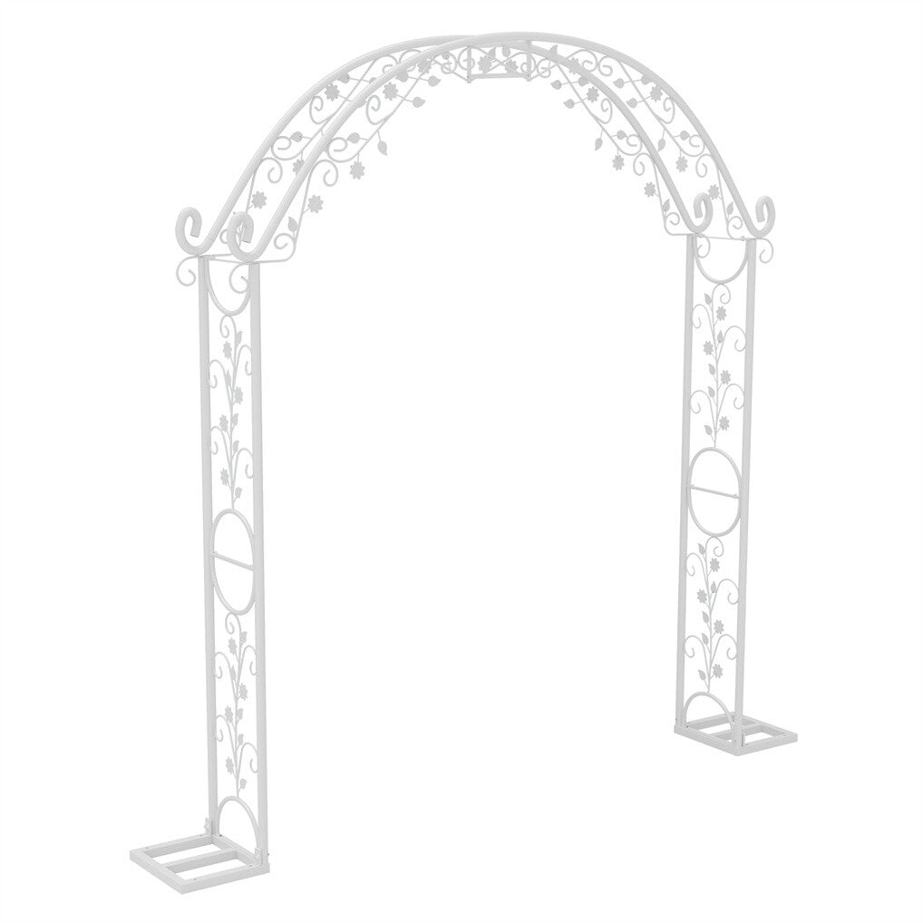 Other Wedding Decorations: Fin Xl Decorative Double Rails Iron Arbor Garden Archway Trellis Metal Wedding Arch