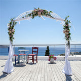 Other Wedding Decorations: Fin Xl Decorative Double Rails Iron Arbor Garden Archway Trellis Metal Wedding Arch