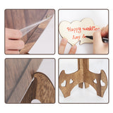 Other Wedding Decorations: Wedding Guest Book Alternative with Stand+Storage Box+88PCS Wooden Hearts+Pens
