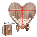 Other Wedding Decorations: Wedding Guest Book Alternative with Stand+Storage Box+88PCS Wooden Hearts+Pens