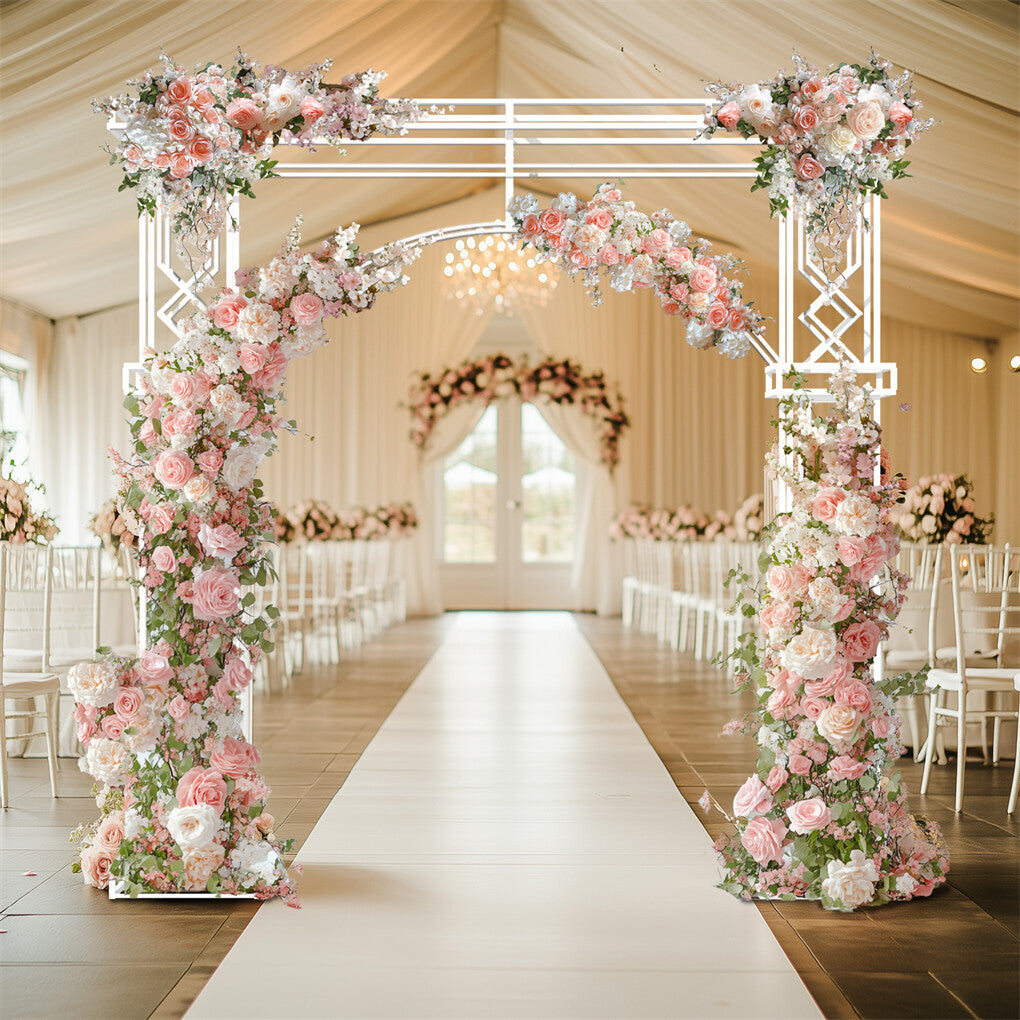 Other Wedding Decorations: Fin 2.5M Oversized Metal Wedding Arch Stand Proposal Birthday Party Banquet Decor