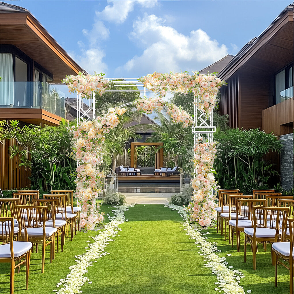 Other Wedding Decorations: Fin 2.5M Oversized Metal Wedding Arch Stand Proposal Birthday Party Banquet Decor
