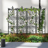 Fence & Gate Accessories: 2pcs Metal Garden Trellis Fence for Climbing Plants and Rose Support