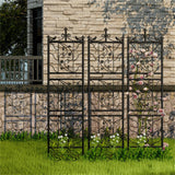 Fence & Gate Accessories: 2pcs Metal Garden Trellis Fence for Climbing Plants and Rose Support