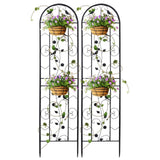 Garden Beds & Planters: Garden Trellis Climbing Plant Support Patio Wire Lattice Grid Panel Stake Fence