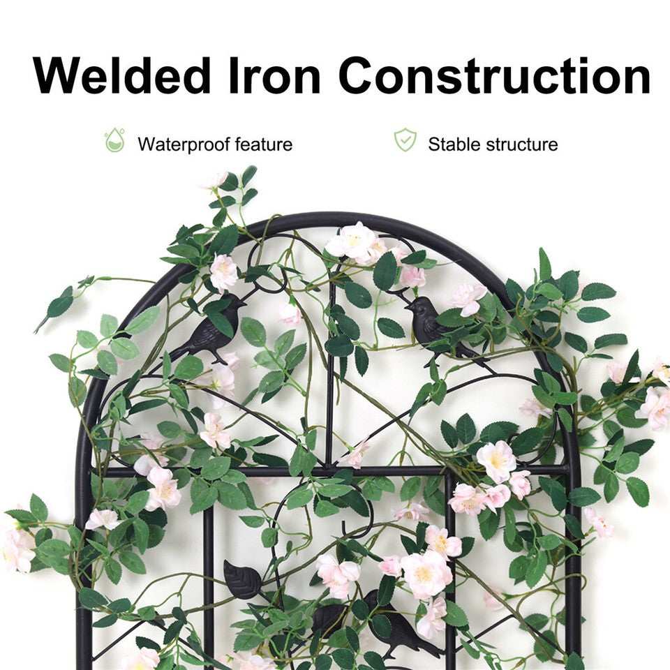 Garden Beds & Planters: Garden Trellis Climbing Plant Support Patio Wire Lattice Grid Panel Stake Fence