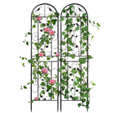 Garden Beds & Planters: Garden Trellis Climbing Plant Support Patio Wire Lattice Grid Panel Stake Fence