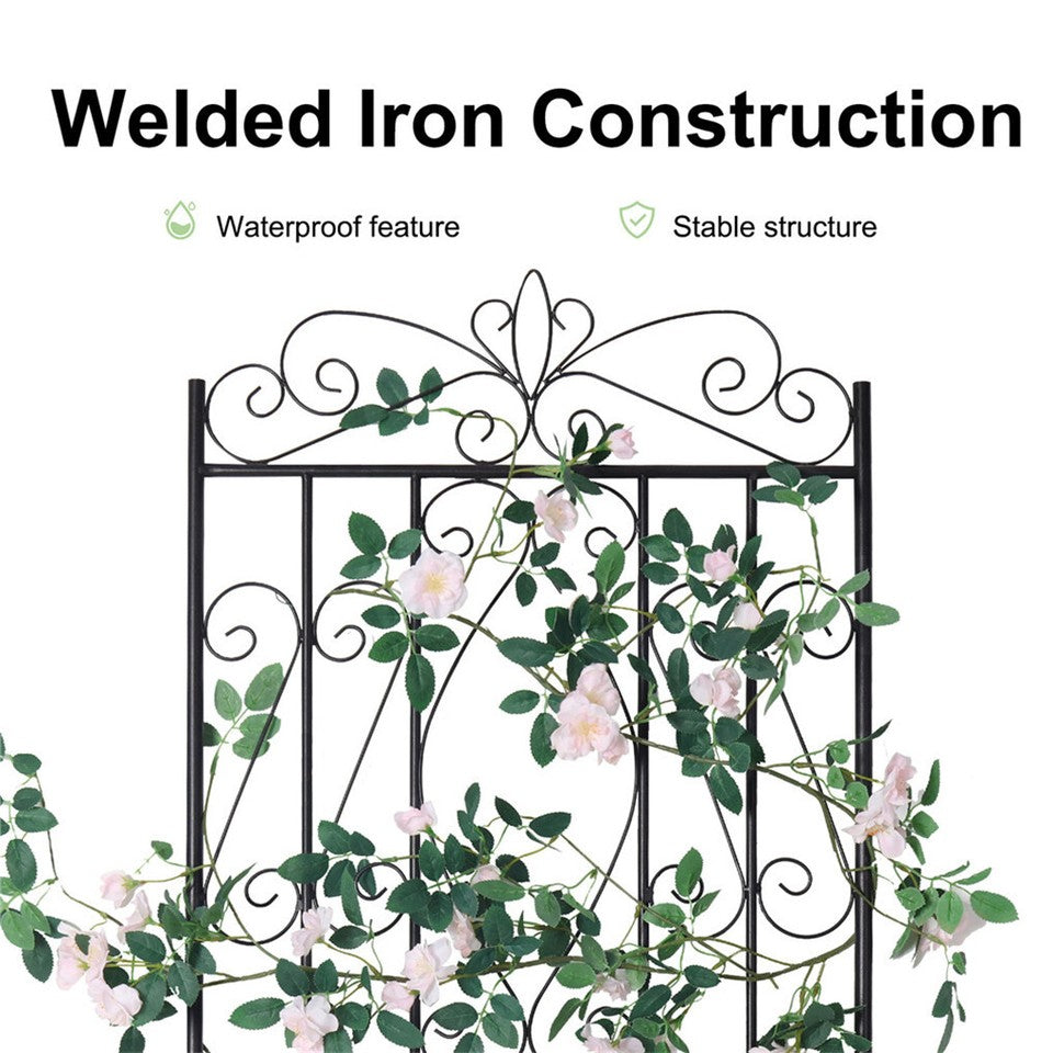 Garden Beds & Planters: Large Metal Garden Trellis for Outdoor Yard & Patio