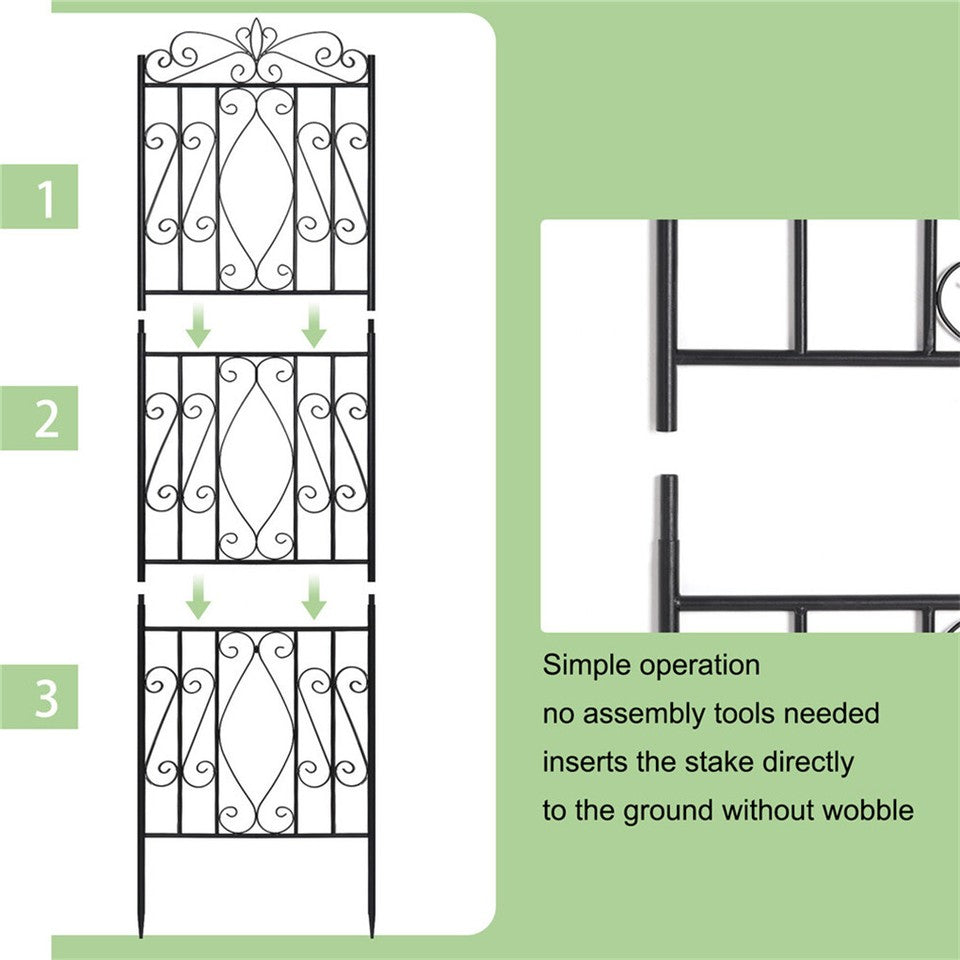Garden Beds & Planters: Large Metal Garden Trellis for Outdoor Yard & Patio