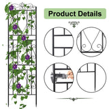 Garden Beds & Planters: Large Metal Garden Trellis for Outdoor Yard & Patio