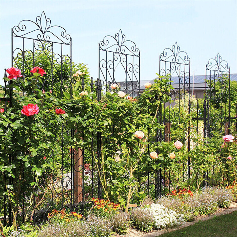 Garden Beds & Planters: Large Metal Garden Trellis for Outdoor Yard & Patio